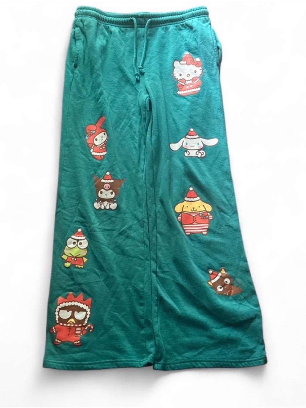 Sanrio Teal Holiday Character Sweatpants